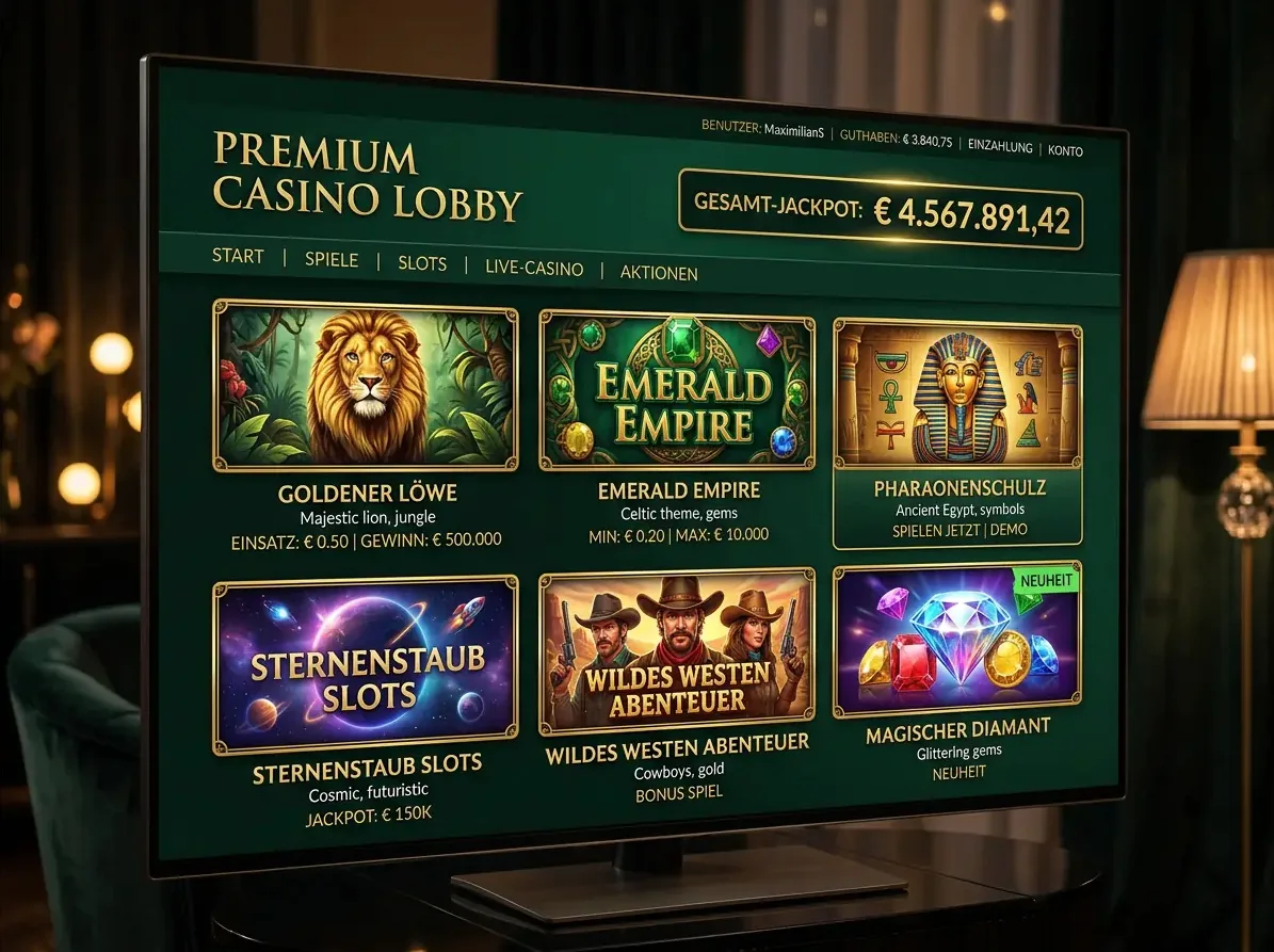 Casino-Lobby von Crown Coins
