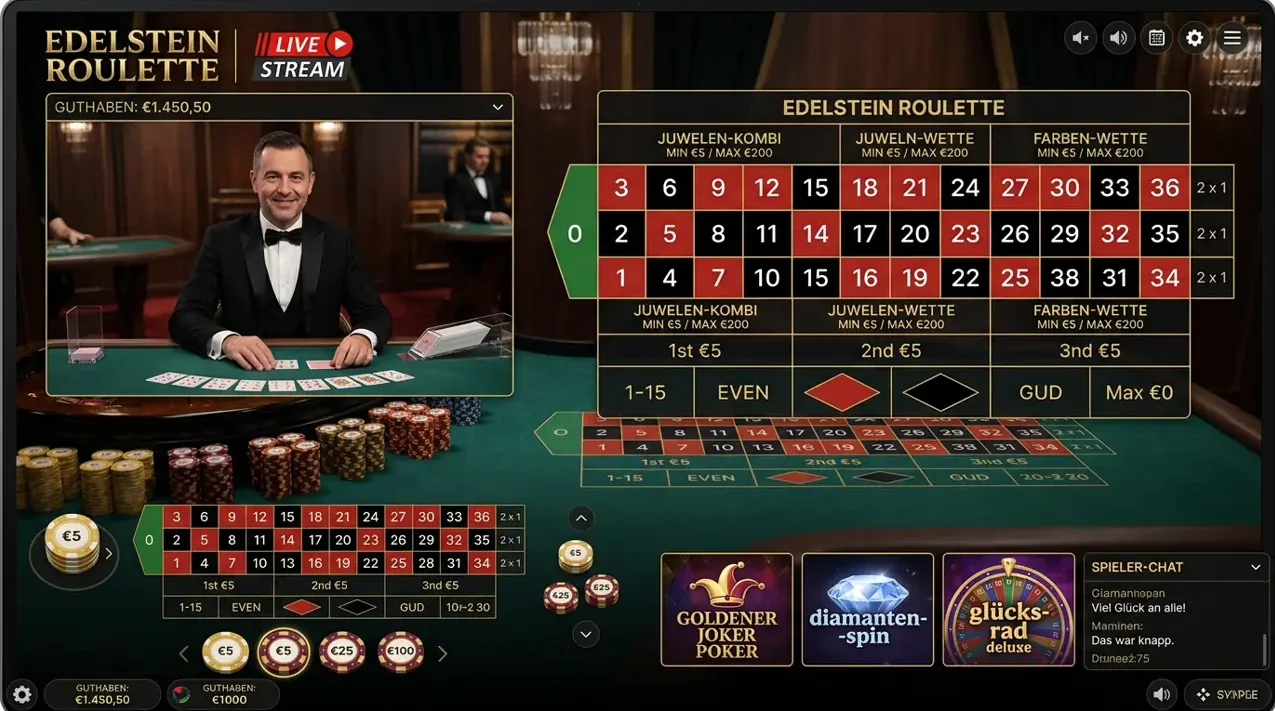 Live Casino bei Crown Coins
